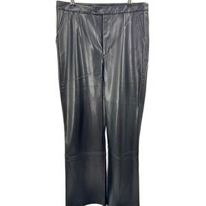 Sundays Rucker Black Faux Leather Pants Size  L Soft Pull-On Trousers NWT